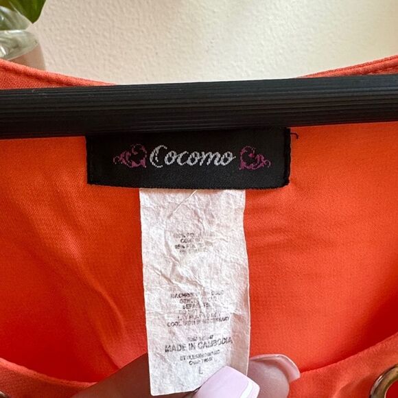 Cocomo Vibrant Orange Layered Tunic - Picture 2 of 6